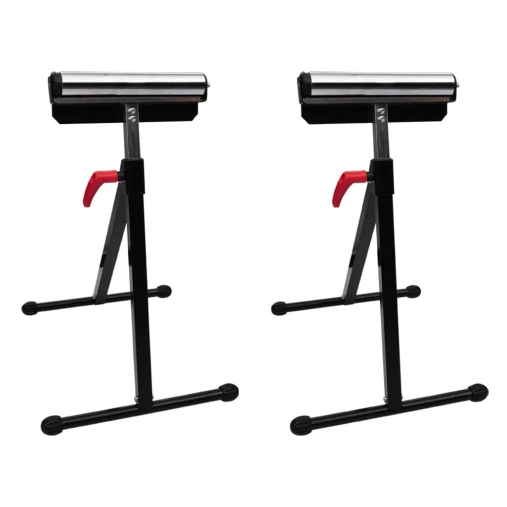 vidaXL Set de soportes de rodillo ajustables 2 unidades