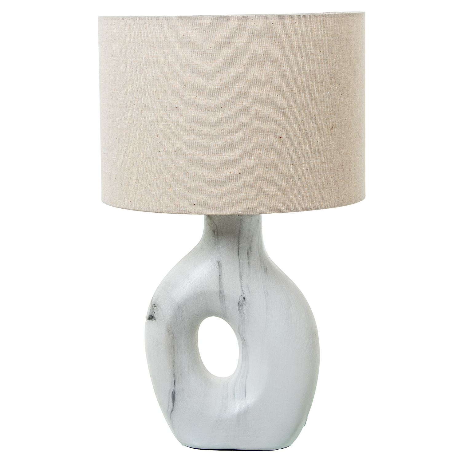 Lampara sobremesa ceramica blanca, 1xe27 max.40w 32x52cm base: 21, 5x10x29cm