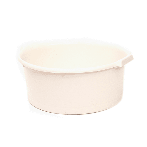 CABLEPELADO - Barreño de plastico Redondo con Asas - Cubo Agua - balde - cubeta - apilable - Cubo Jardin - 12 litros - Blanco