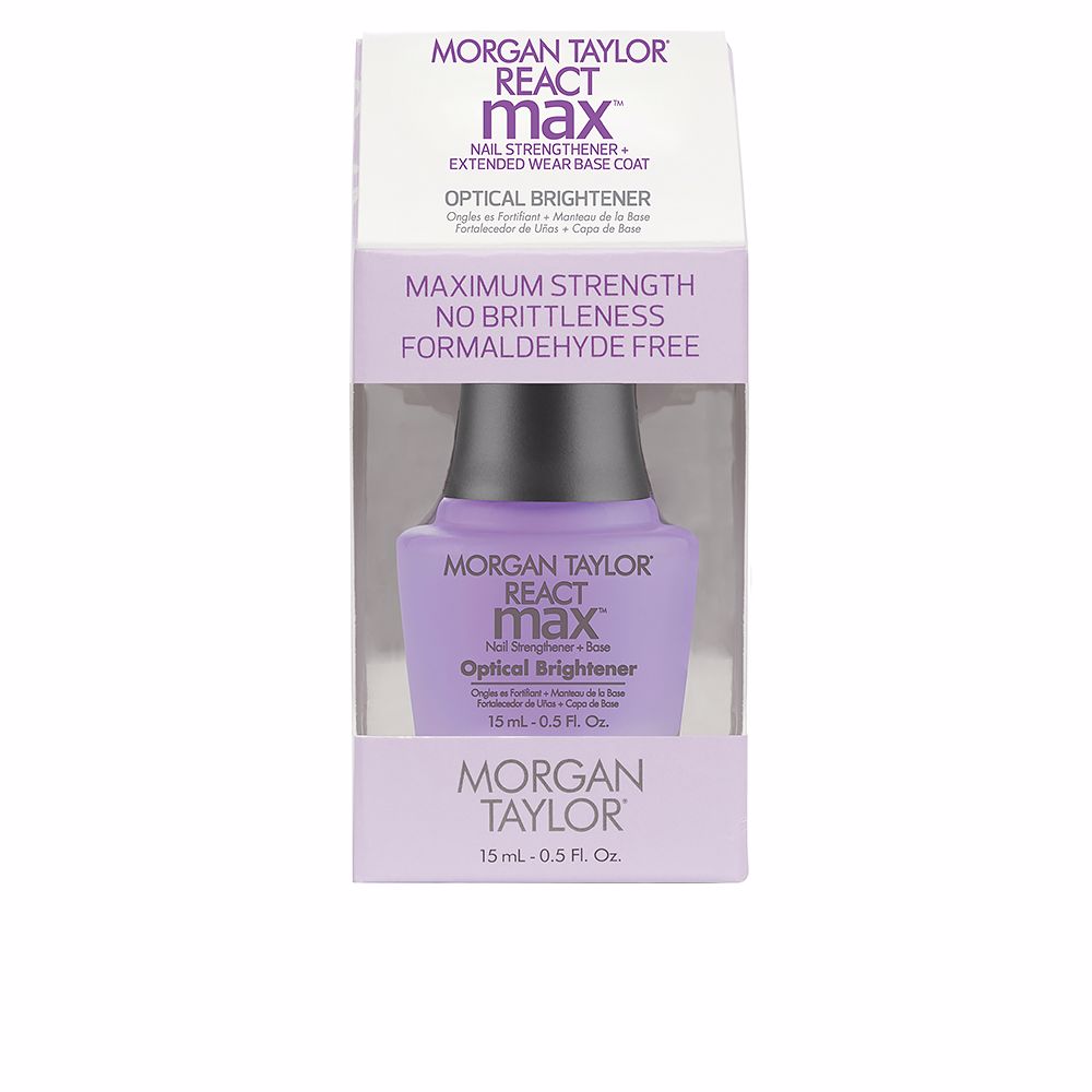 Morgan Taylor - Maquillaje Morgan Taylor REACT MAX OPTICAL nail strengthener + base