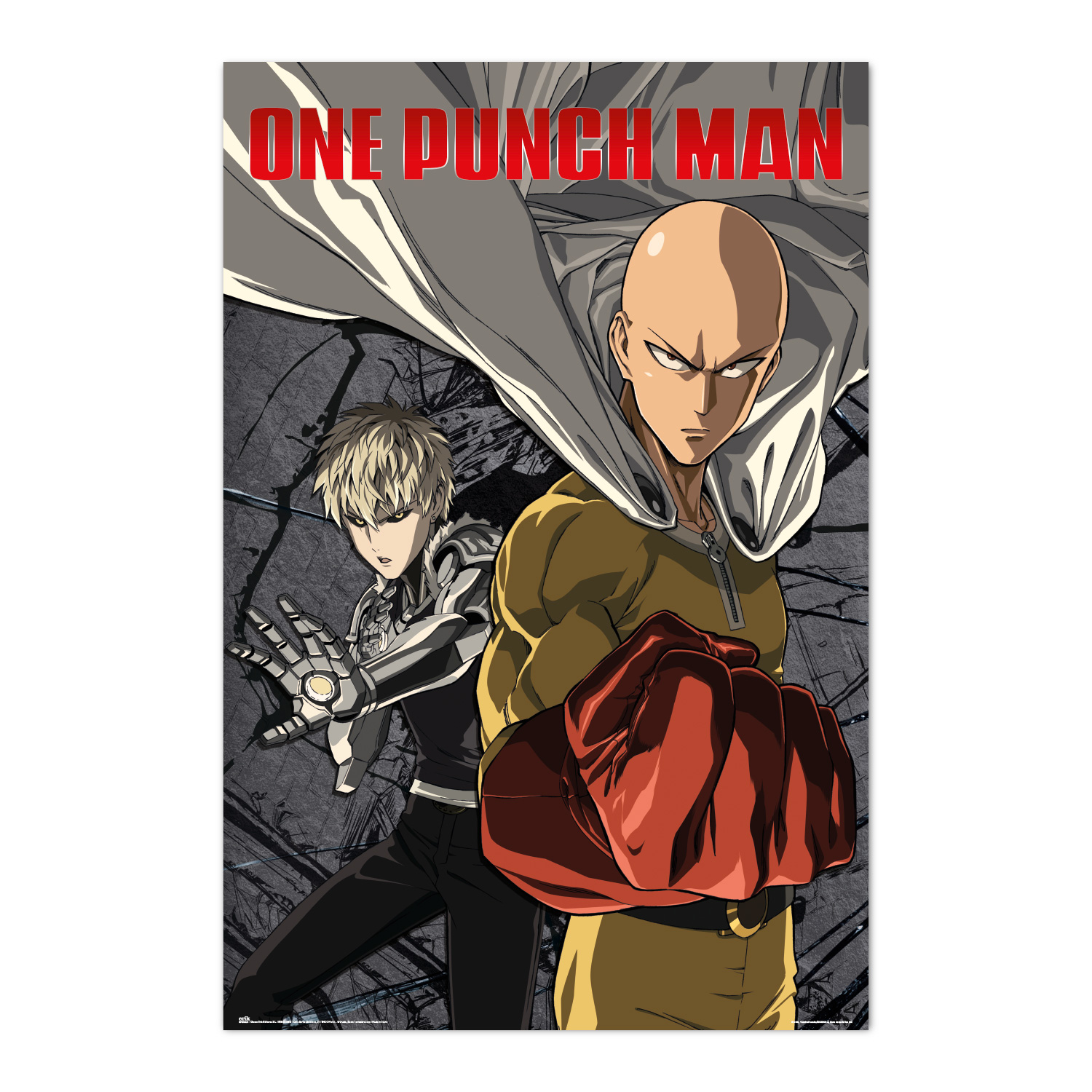 Póster One Punch Man Saitama & Genos - Alta Calidad