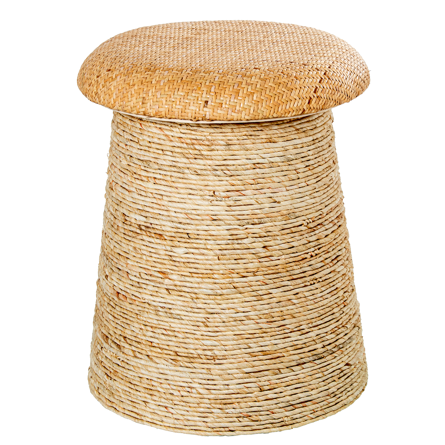 Taburete ratan asiento acolchado 37x45cm
