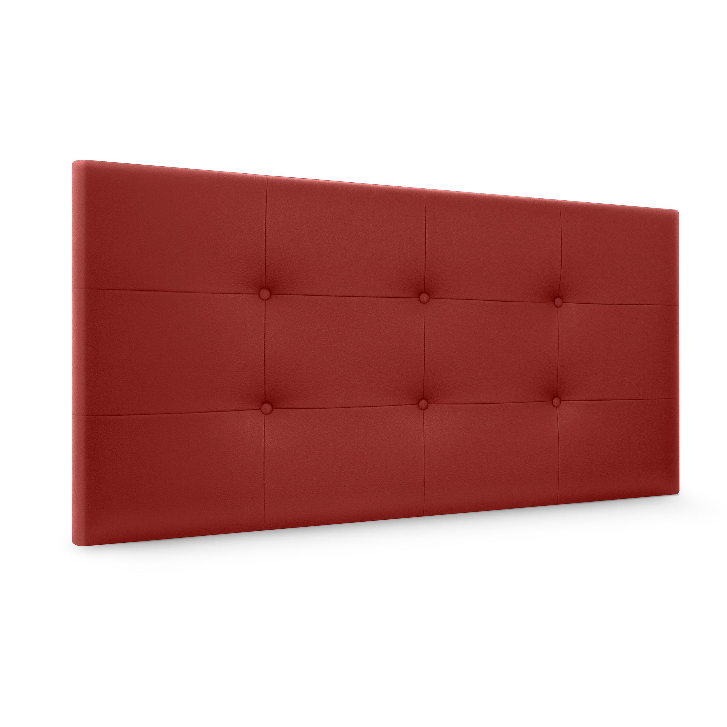 DHOME Cabecero Capitone Tapizado Polipiel o Tela Acualine con 8cm de Grosor Cabezales de Cama Acolchado Capitoné Cabeceros de Cama (Rojo Polipiel)