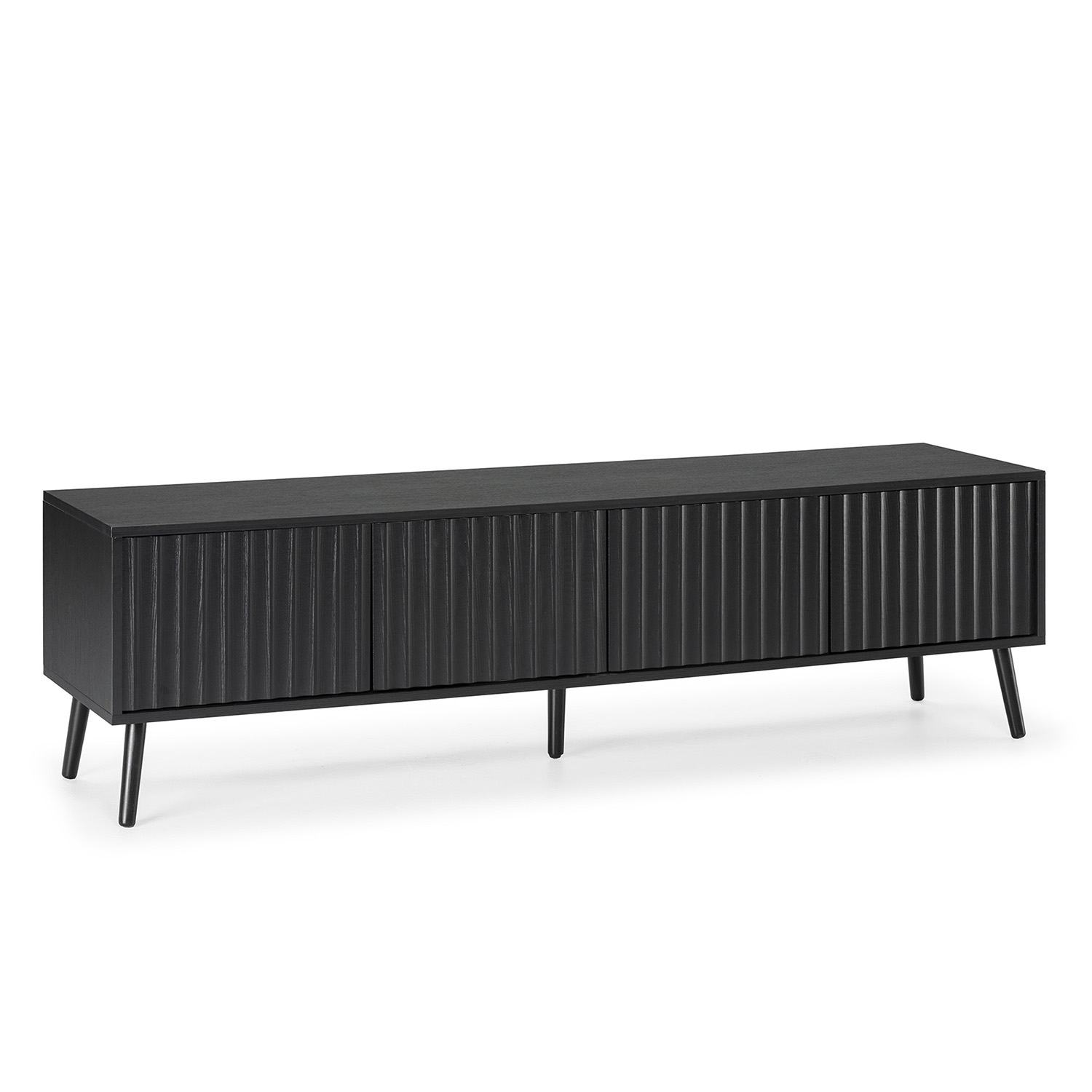 VS Venta-Stock Mueble TV Lluvia 4 puertas color Negro