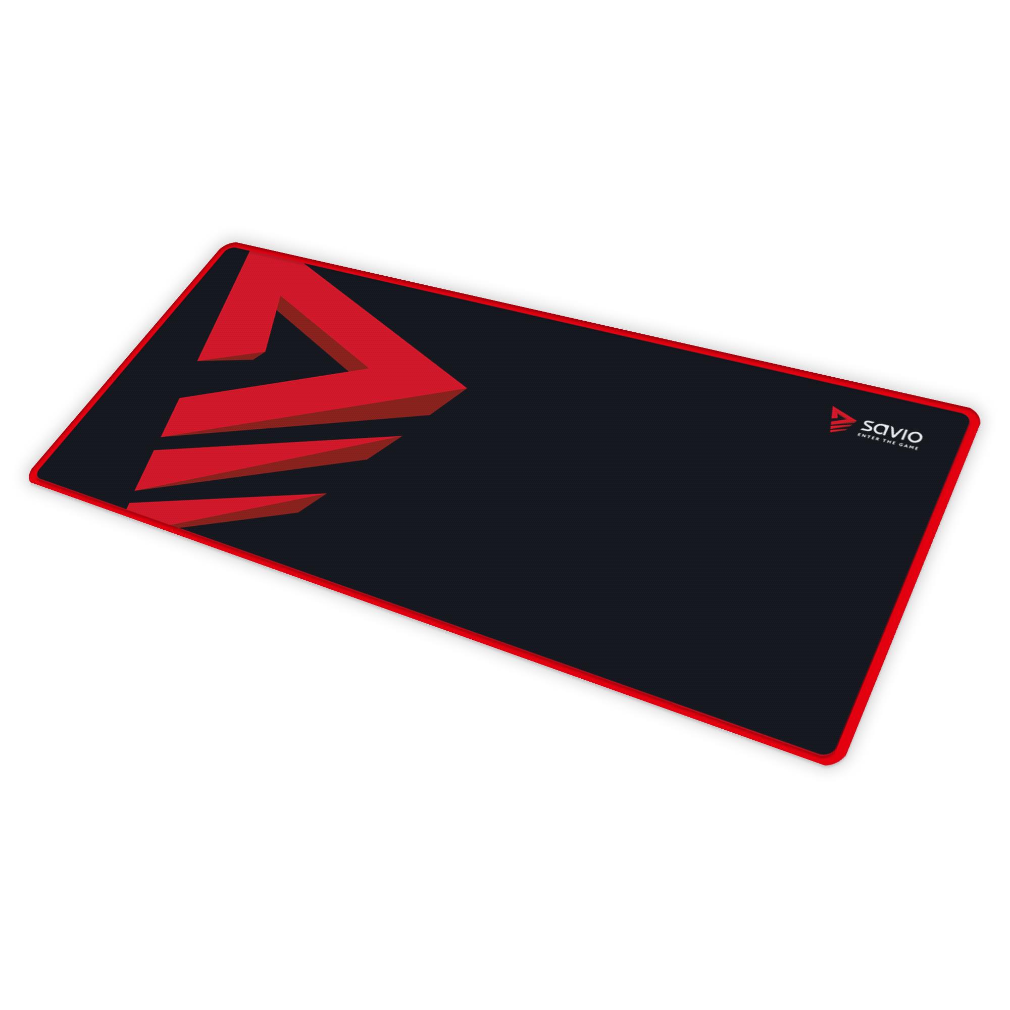 Savio gaming mouse pad XXL 1000x500x3mm, black, cloth surface, anti-slip design for gaming, extended size for enhanced comfort and performance.