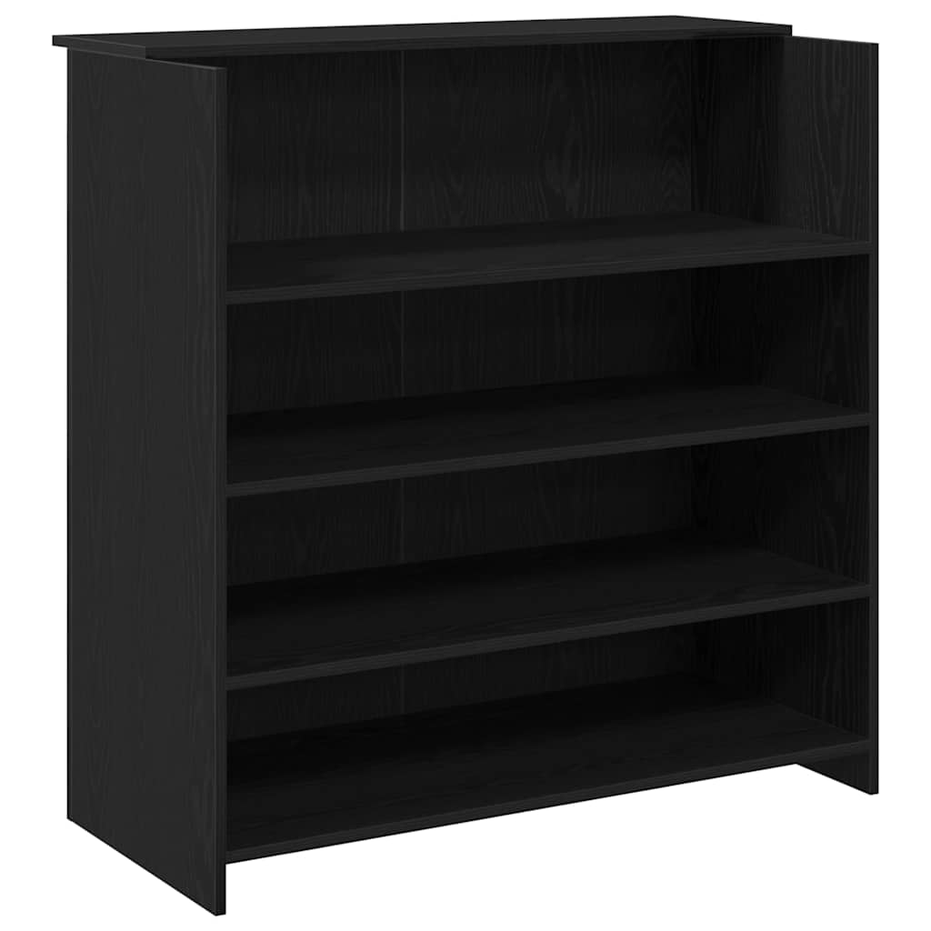 vidaXL Escritorio de recepción roble negro 100x50x103,5 cm madera de ingeniería