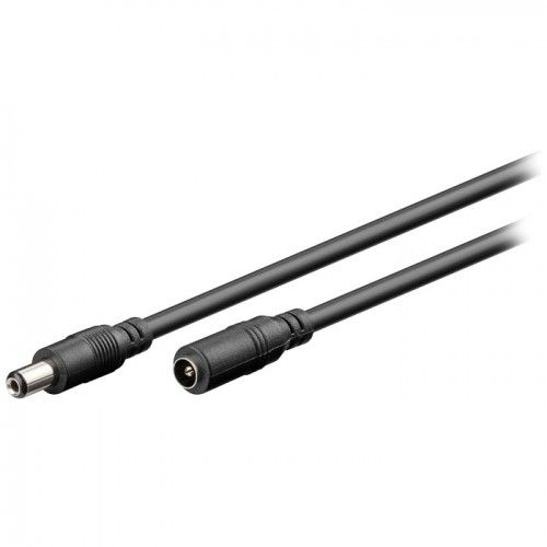 CABLEPELADO Cable alimentación CC | Cable de Extensión de Alimentación CC | Compatible con CCTV, DVR, repetidores WLAN, Routers | 2V CC 2A | DC 5.5 x 2.5 mm | Negro | 10 Metros