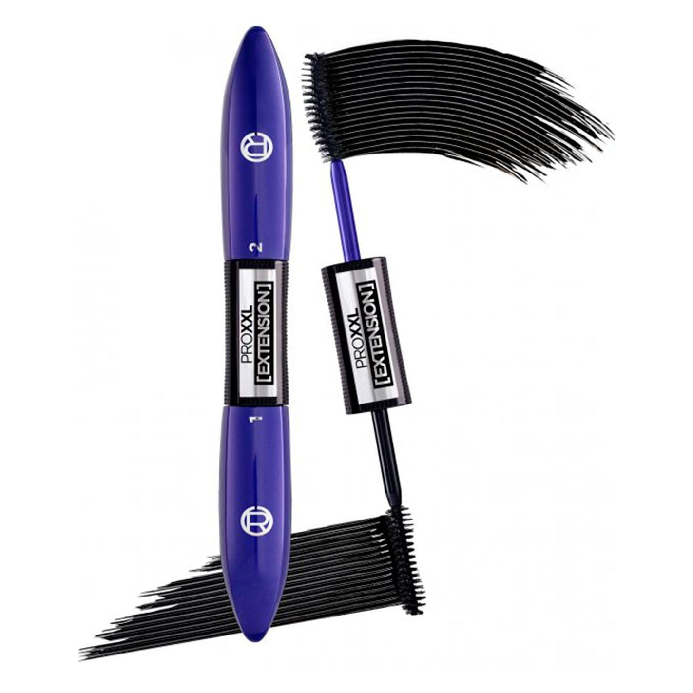 L'Oréal Paris - Máscara de pestañas Pro XXL Xtension para alargamiento profesional en casa, con fibras clave y doble cepillo sin grumos ni emborronado, ideal para maquillaje mujer y beauty