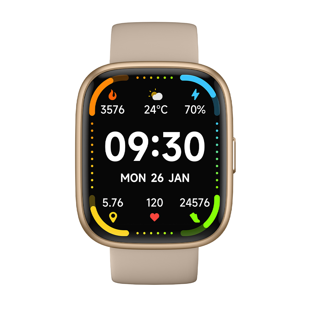 Reloj Inteligente 1.83" TFT-LCD IP68 | Llamadas Bluetooth, Asistente de Voz Alexa, 100 Modos Deportivos, Monitoreo de Ritmo Cardíaco, Presión, SpO₂, Sueño y Ciclo Femenino, Diales Personalizables, Recordatorios Inteligentes y Batería 300 mAh
