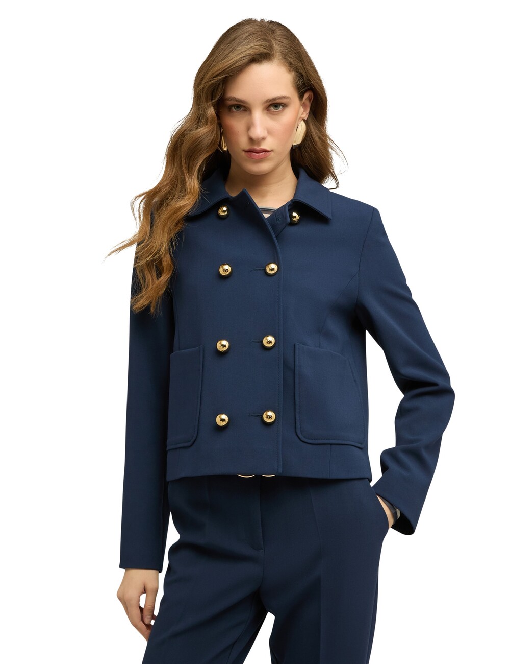 Motivi - Chaqueta cruzada con bolsillos aplicados