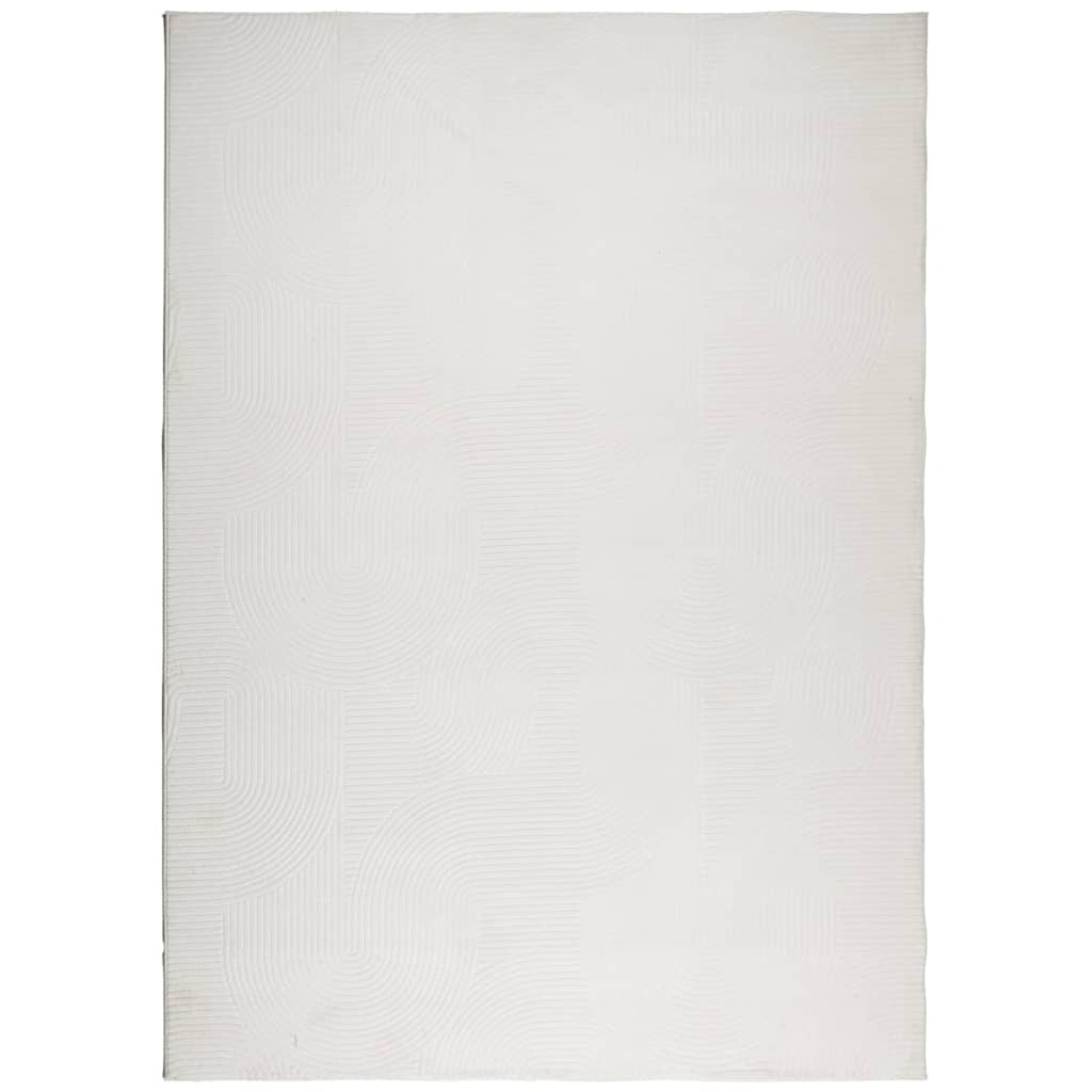 Vidaxl Alfombra Pelo Corto Look Escandinavo IZA 240x340 Cm - Color Antracita, Crema, Gris