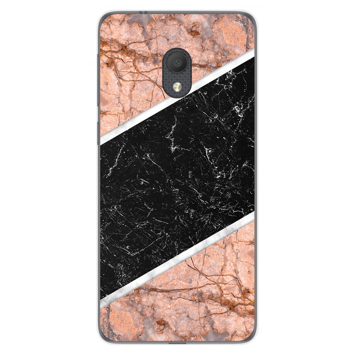 Tumundosmartphone Funda Gel Tpu para Alcatel 1C 2019 diseño Mármol 07 Dibujos
