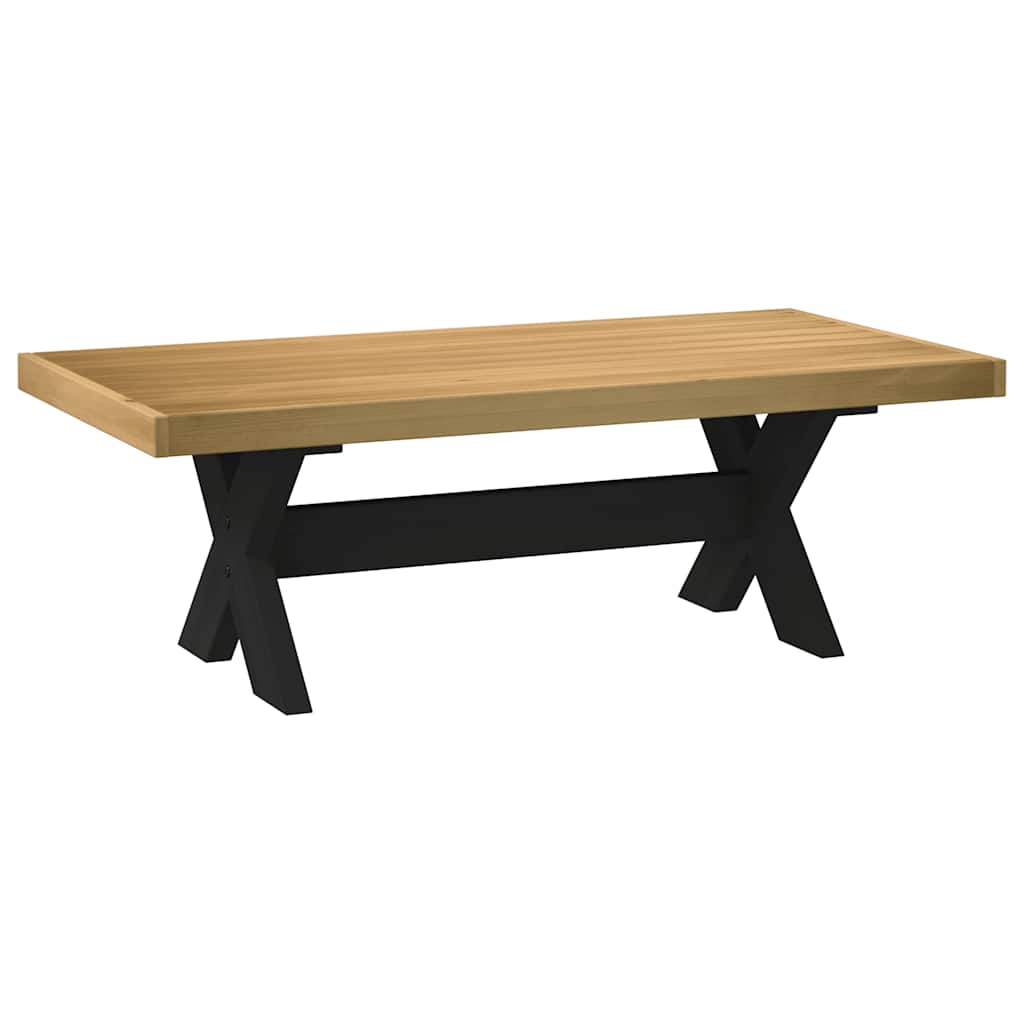 vidaXL Mesa de centro NOAIN patas madera maciza pino 120x60x40 cm en modelo forma de U/Forma en X/Una forma | estructura resistente ideal para salón dormitorio o estudio