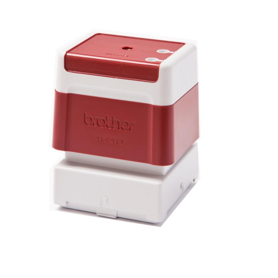 Brother PR4040R6P - Montura de Sellos Roja (6 Sellos de 40 x 40 mm)