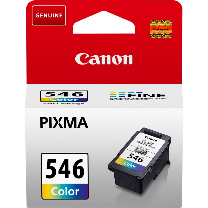 Canon - CL-546 cartucho de tinta 1 pieza(s) Original Rendimiento estándar Cian, Magenta, Amarillo 8289B001