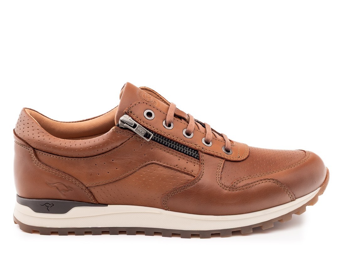 Zapato Deportivo Cremallera Hombre Kangaroos 1049 Cuero