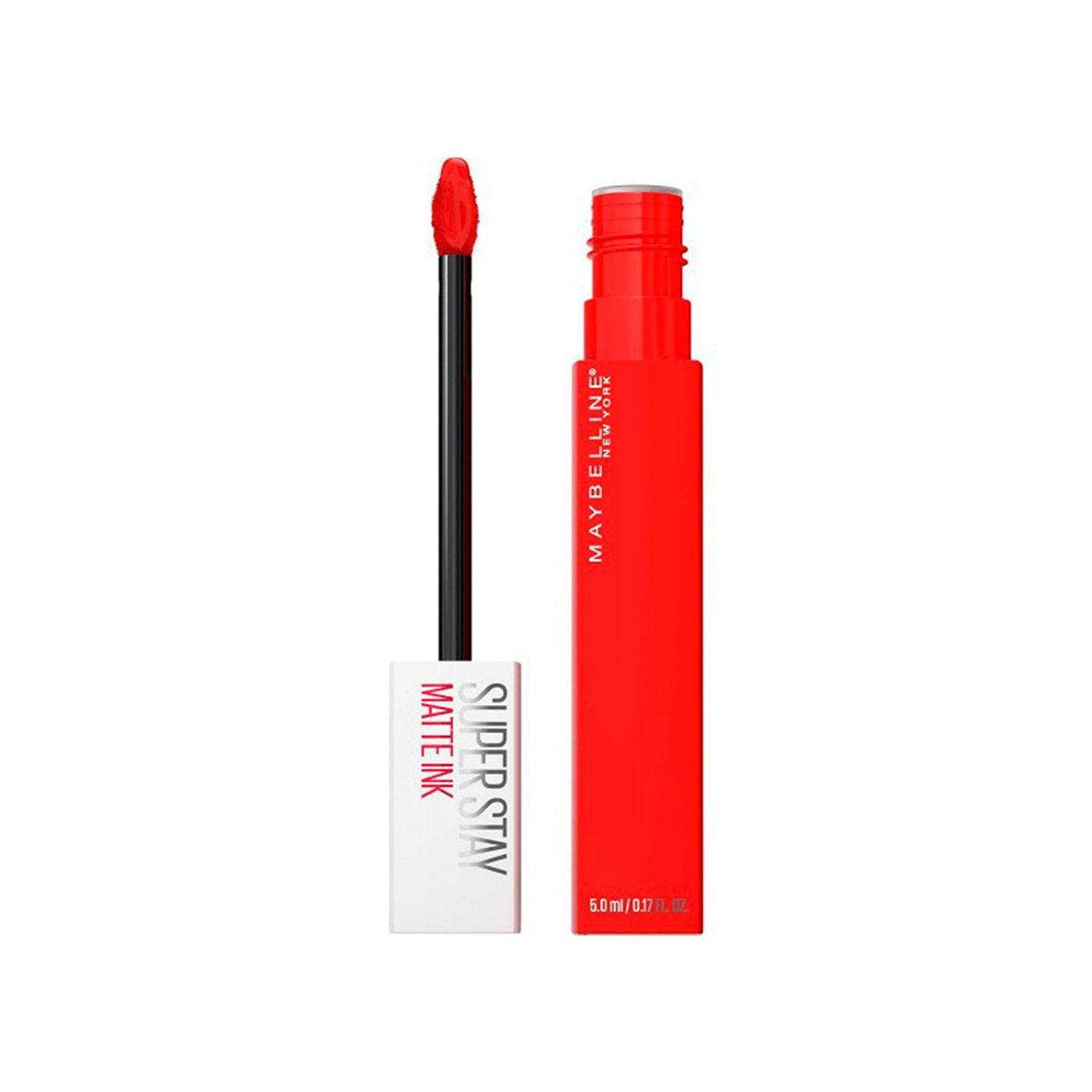 Maybelline New York - Pintalabios SuperStay Matte Ink Spiced de larga duración con color saturado y acabado mate, ideal para maquillaje mujer y uso diario