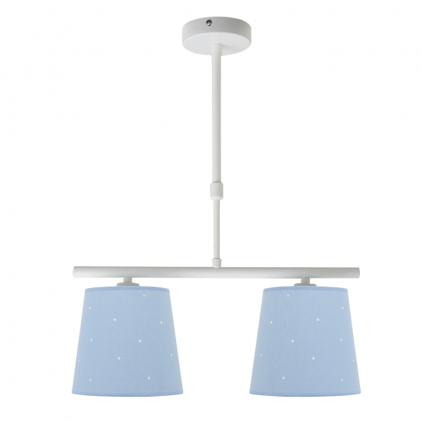 Lampara consciencia 2xe14 celeste regx39x16 cm