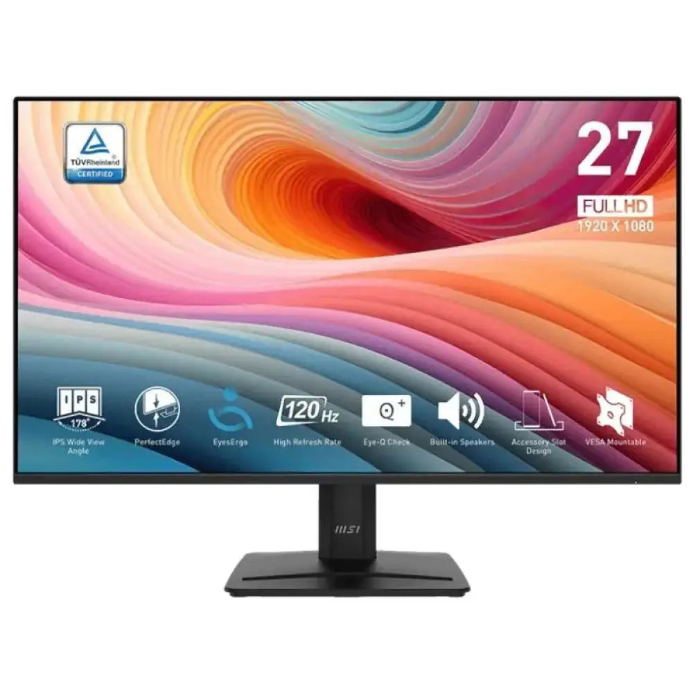 Monitor MSI Pro MP275 E2 27″ 1080p 120Hz IPS altavoces VESA sRGB DisplayPort HDMI VGA