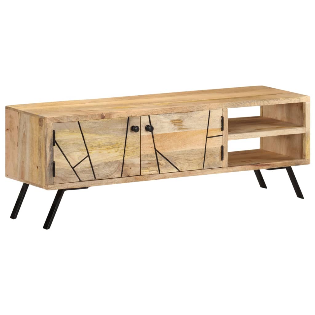 vidaXL Mueble para TV de 110x30x40 cm, madera maciza de mango