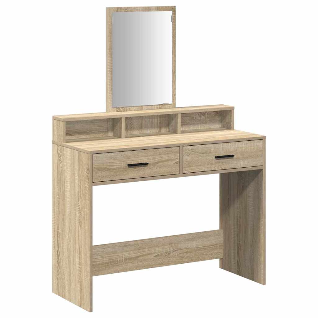 vidaXL Mesa Tocador con cajón Roble Sonoma 100 x 41 x 140 cm