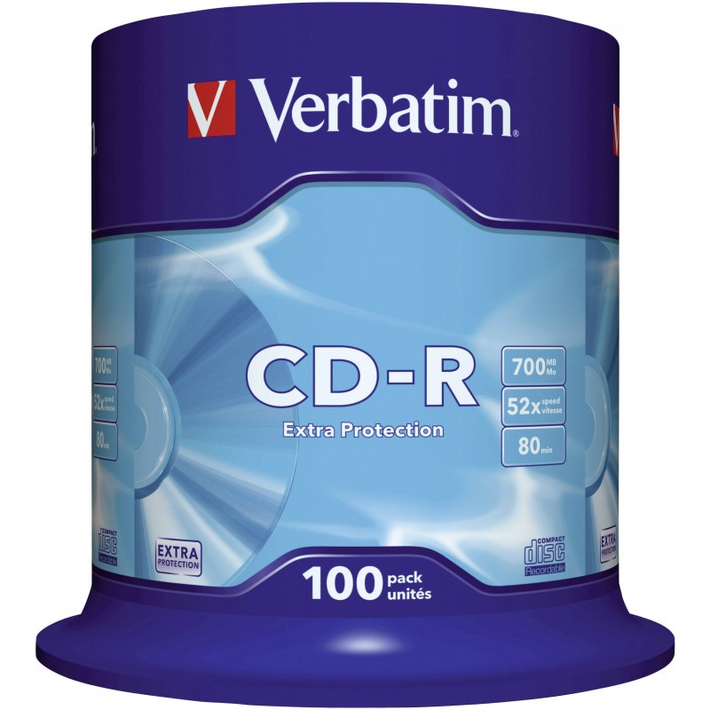 Cd-R Verbatim 700Mb 80Min 52X Lata 100U