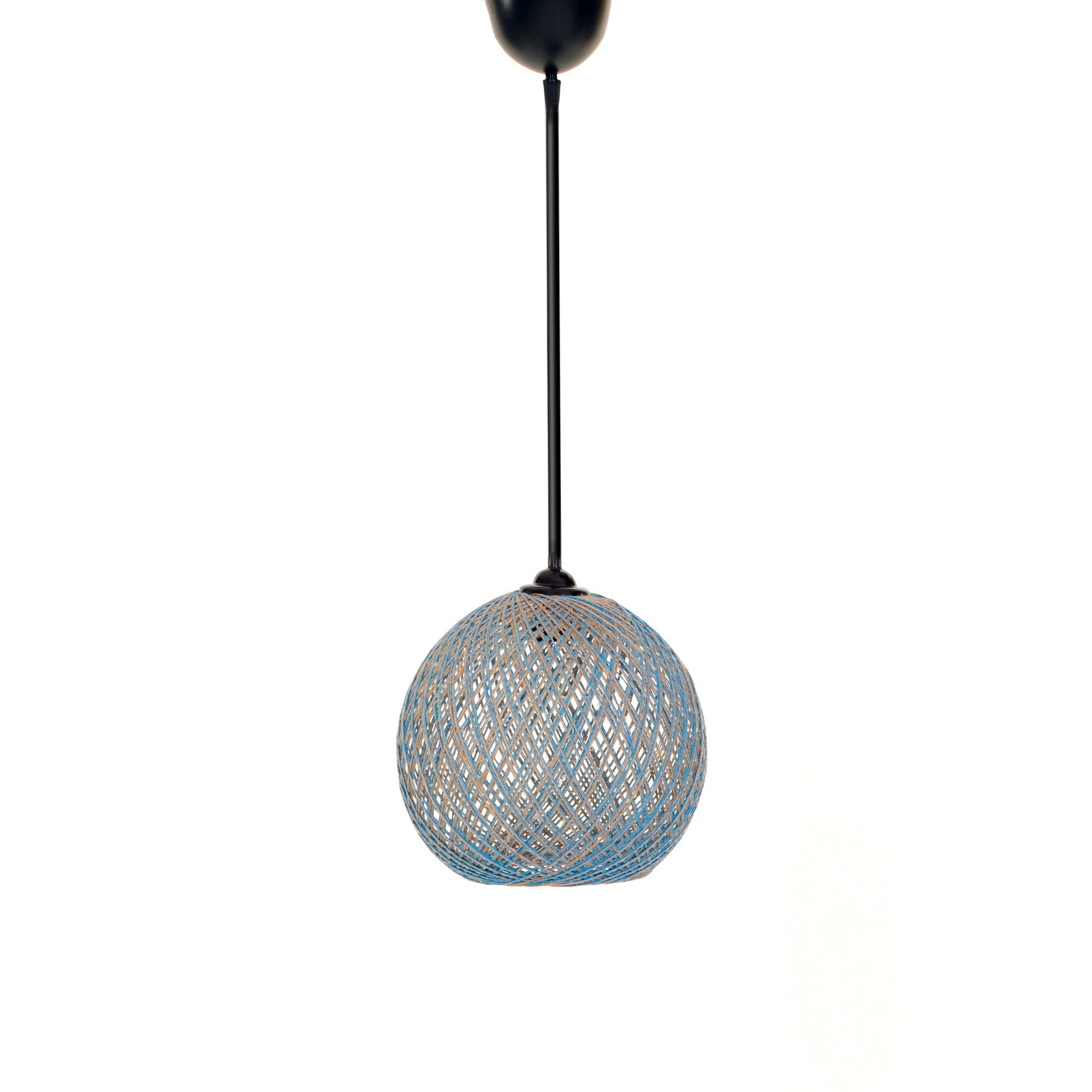 Lámpara de techo WELLHOME con Yute, hecho a mano color Azúl Marrón