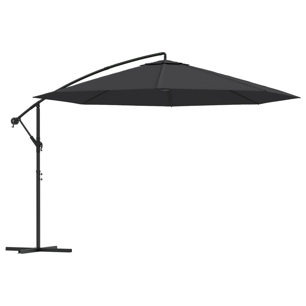 vidaXL Sombrilla voladiza de jardín con poste de aluminio 350 cm