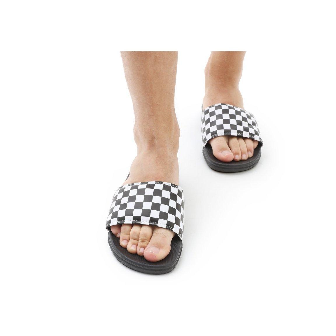 VANS PALAS NEGRAS LA COSTA SILDE ON CHECKBOARD