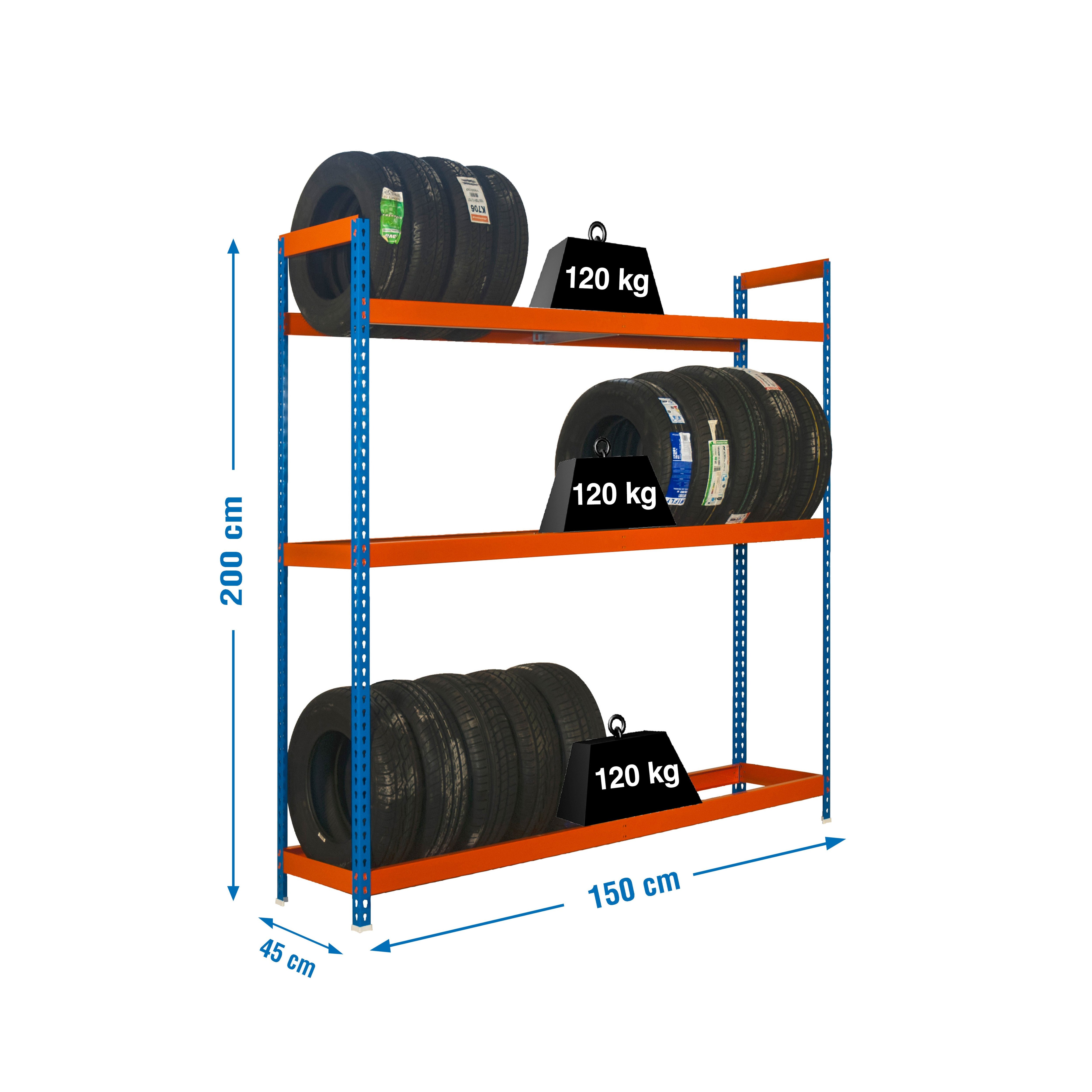 Estantería SIMONRACK Autoforte 1504-3 azul/naranja