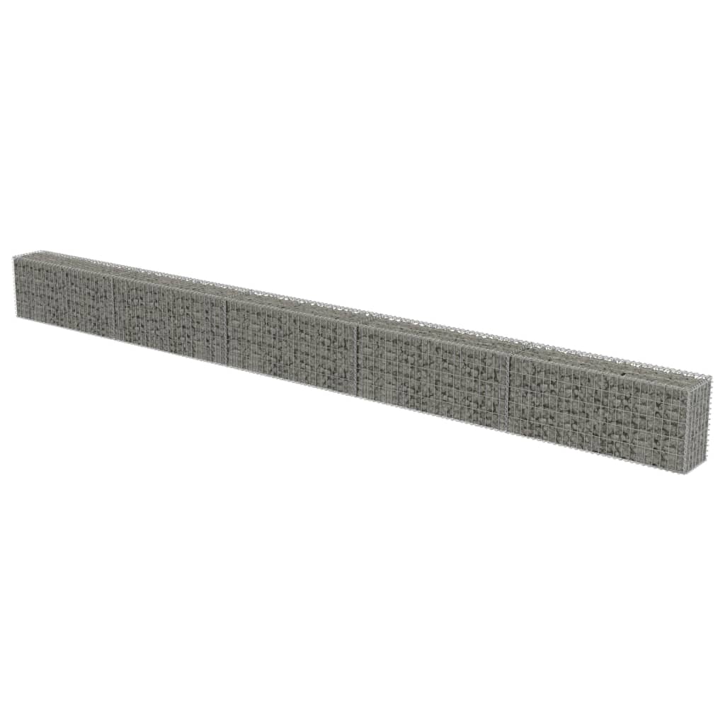 Vidaxl Muro de Gaviones de Acero Galvanizado 20x20x100cm