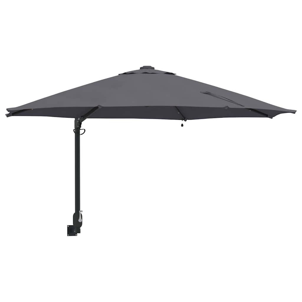 vidaXL Sombrilla de jardín Manual Antracita 248 x 248 x 148 cm