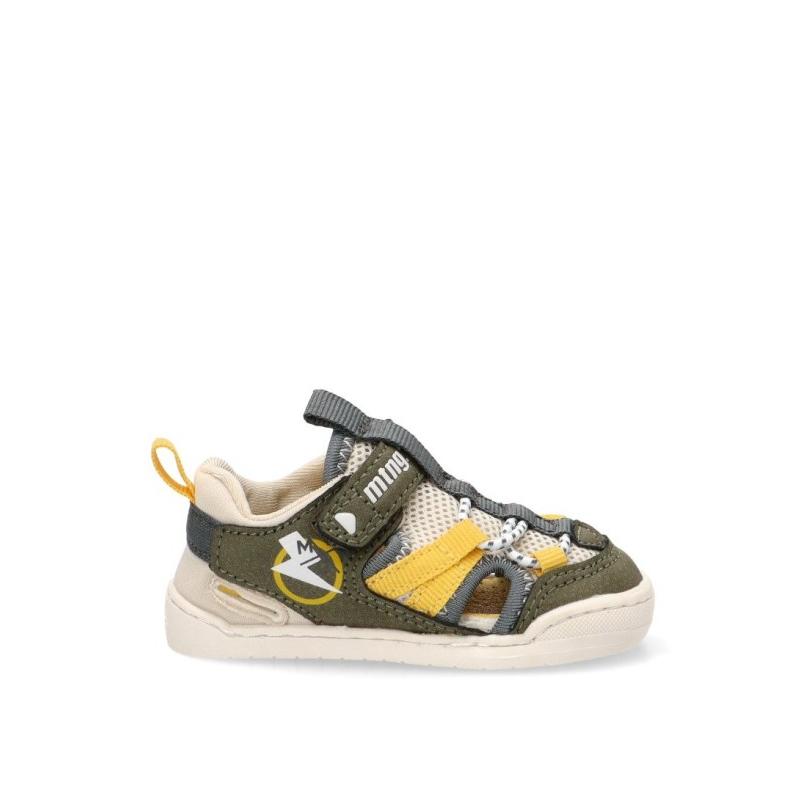 Sandalia Respetuoso/barefoot Mustang Kids - Niño - Suela Plana - Modelo 48908 - Color Kakhi
