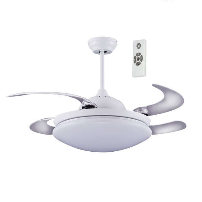 Wonderlamp Ventilador LED con aspas plegables Twin Blanco (36W)