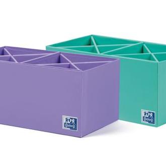 OXFORD.CUADERNOS ORGANIZADOR PORTABOLIS EN CRUZ 2X4 COMPARTIMENTOS SURTIDO