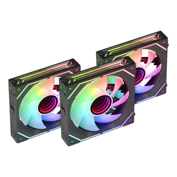 Mars gaming mf-linkfinitykitw pwm argb 120mm kit 3x white supplementary fans