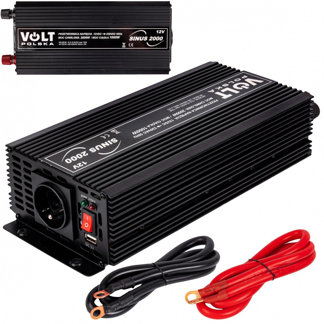 Inversor Tension 12vdc Salida 230vac 1000w Onda Pura Sinus-2000-12v