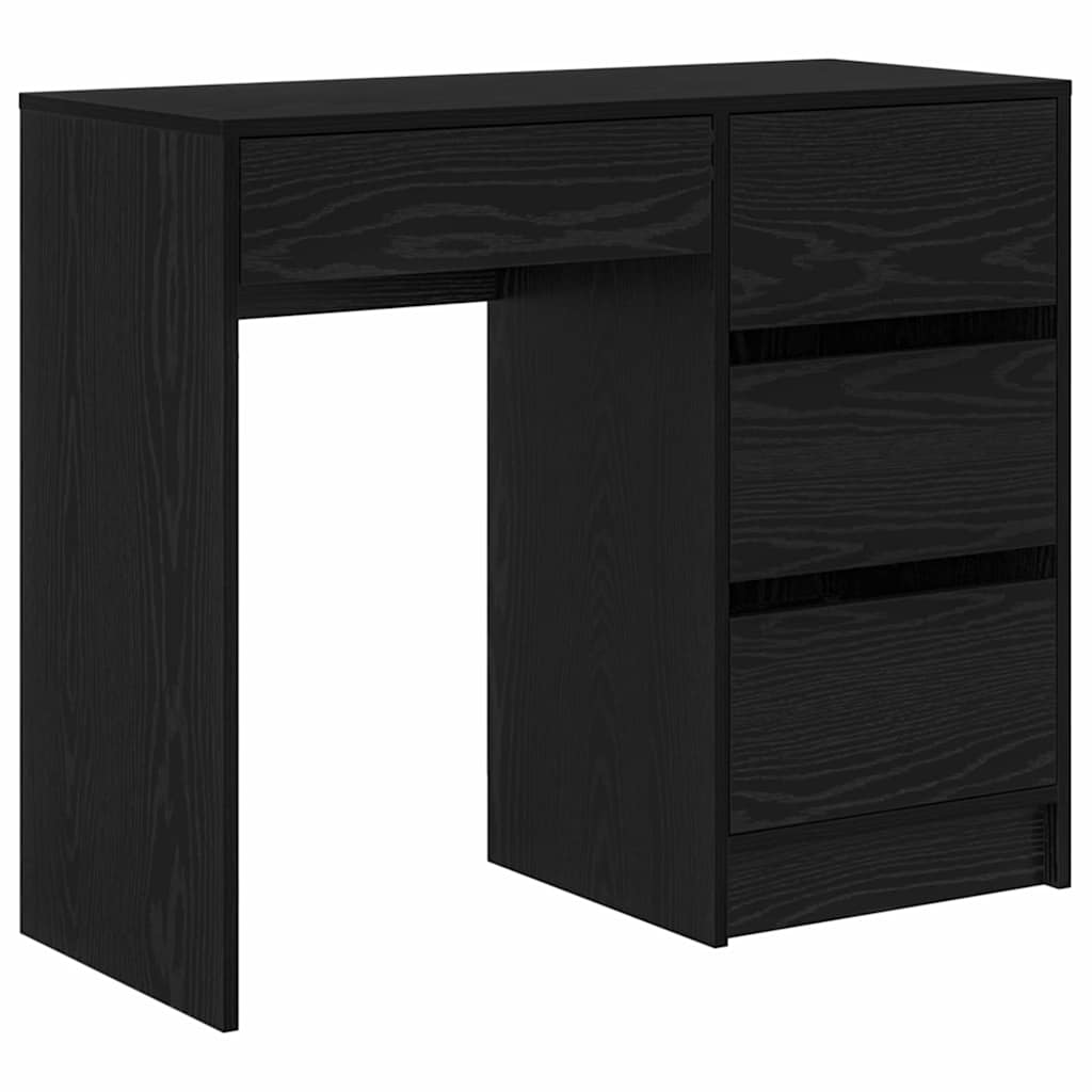 vidaXL Escritorio Roble Negro 90 x 37.5 x 75 cm Madera de ingeniería