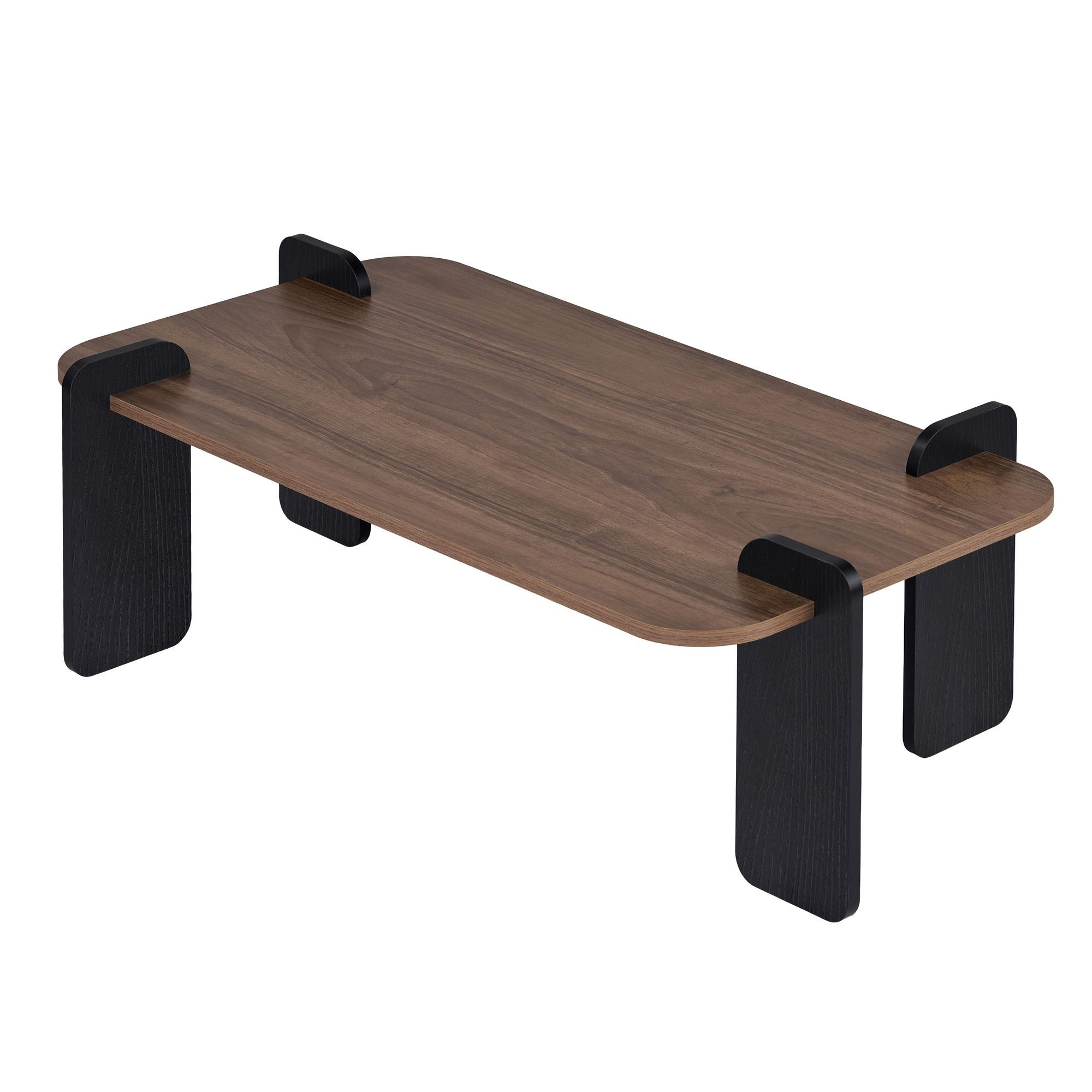 Habitat y Jardin - Mesa baja de madera "Renard" - 120 x 60 x 35 cm - Marrón