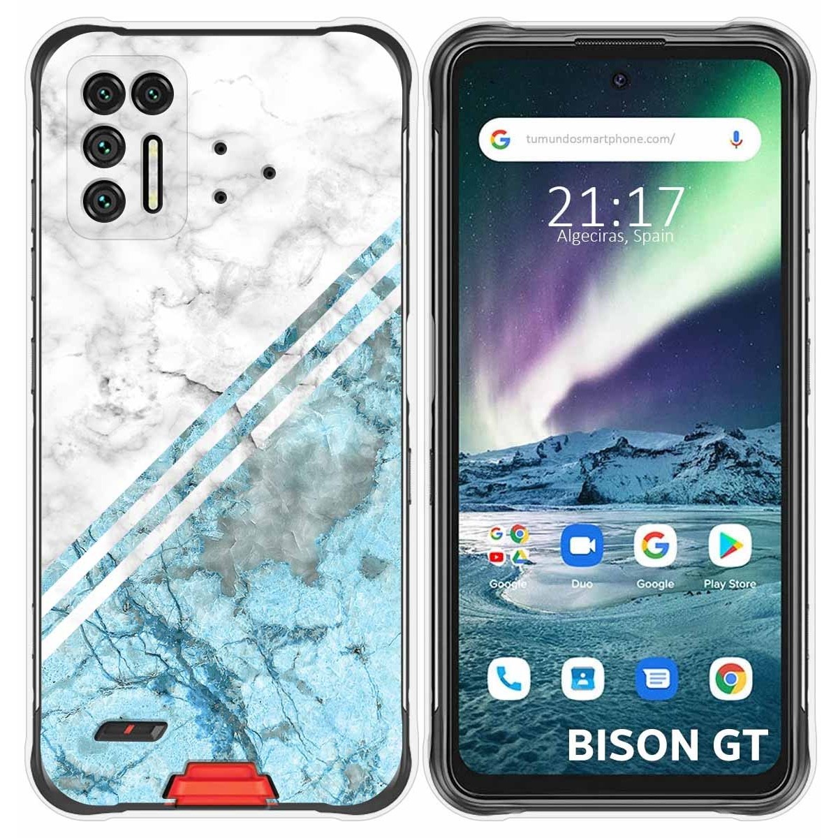 Funda Silicona para Umidigi Bison GT diseño Mármol 02 Dibujos