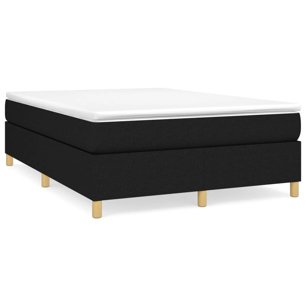 vidaXL Estructura de cama con somier tela negro 140x190 cm