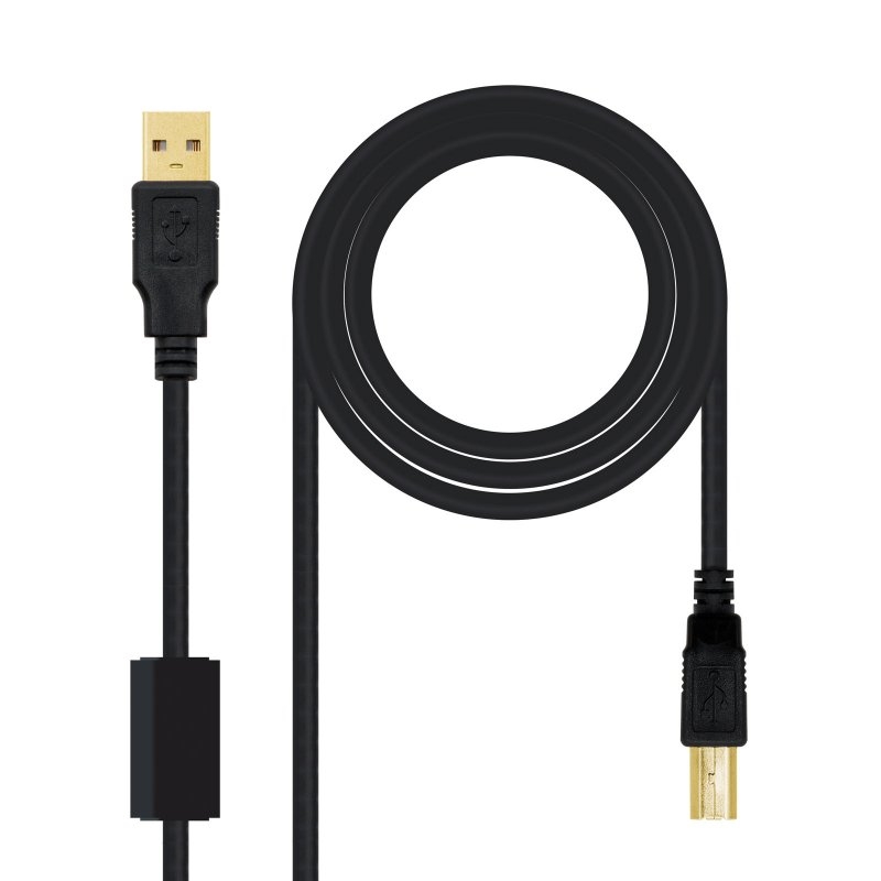 Cable usb 2.0 impresora hq ferrita a/m-b/m 3.0m nanocable