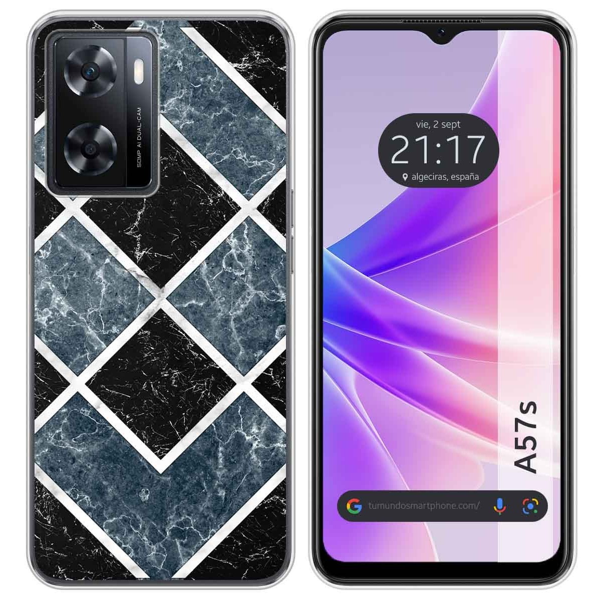 Funda Silicona para Oppo A57s diseño Mármol 06 Dibujos