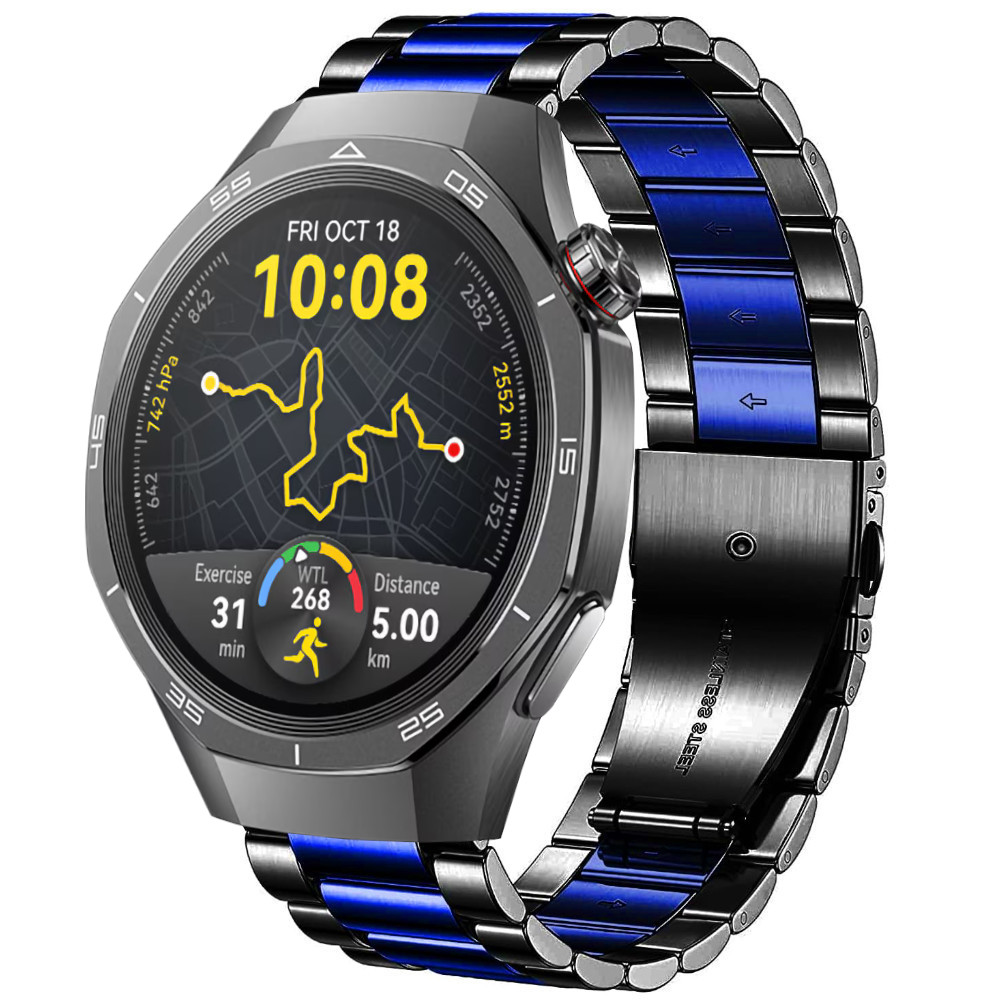 Correa de Acero para Amazfit GTR 4 / Bip 5 / Huaw Watch GT 5 - 46mm / GT 5 - 46mm / GT 4 - 46mm / Garmin Vivoactive 4, Modelo Metal Acero Ancho 22mm