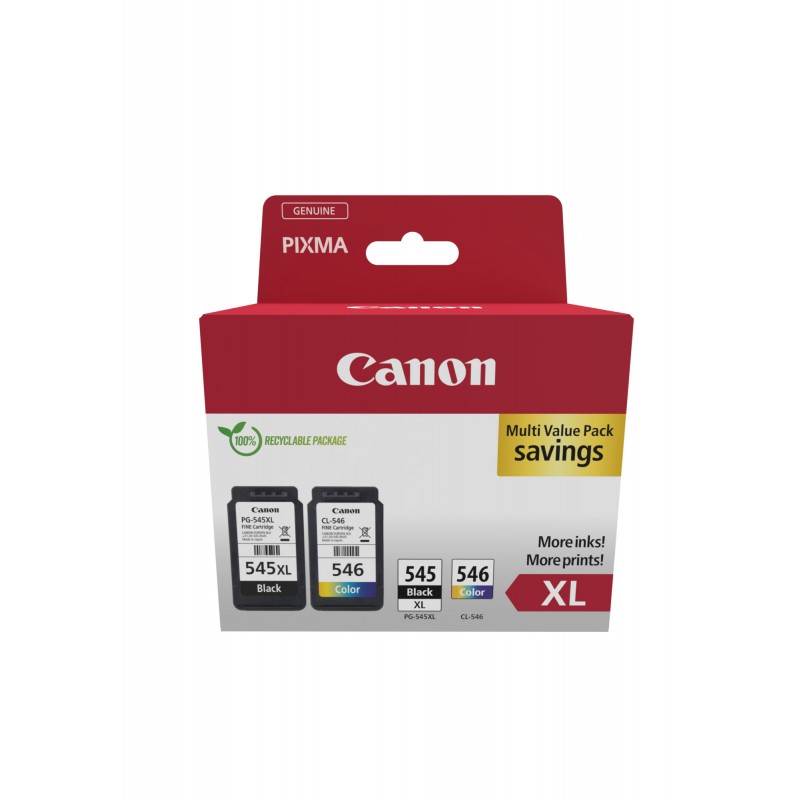 Canon - 8286B012 cartucho de tinta 2 pieza(s) Original Alto rendimiento (XL) Negro, Cian, Magenta, Amarillo 8286B012