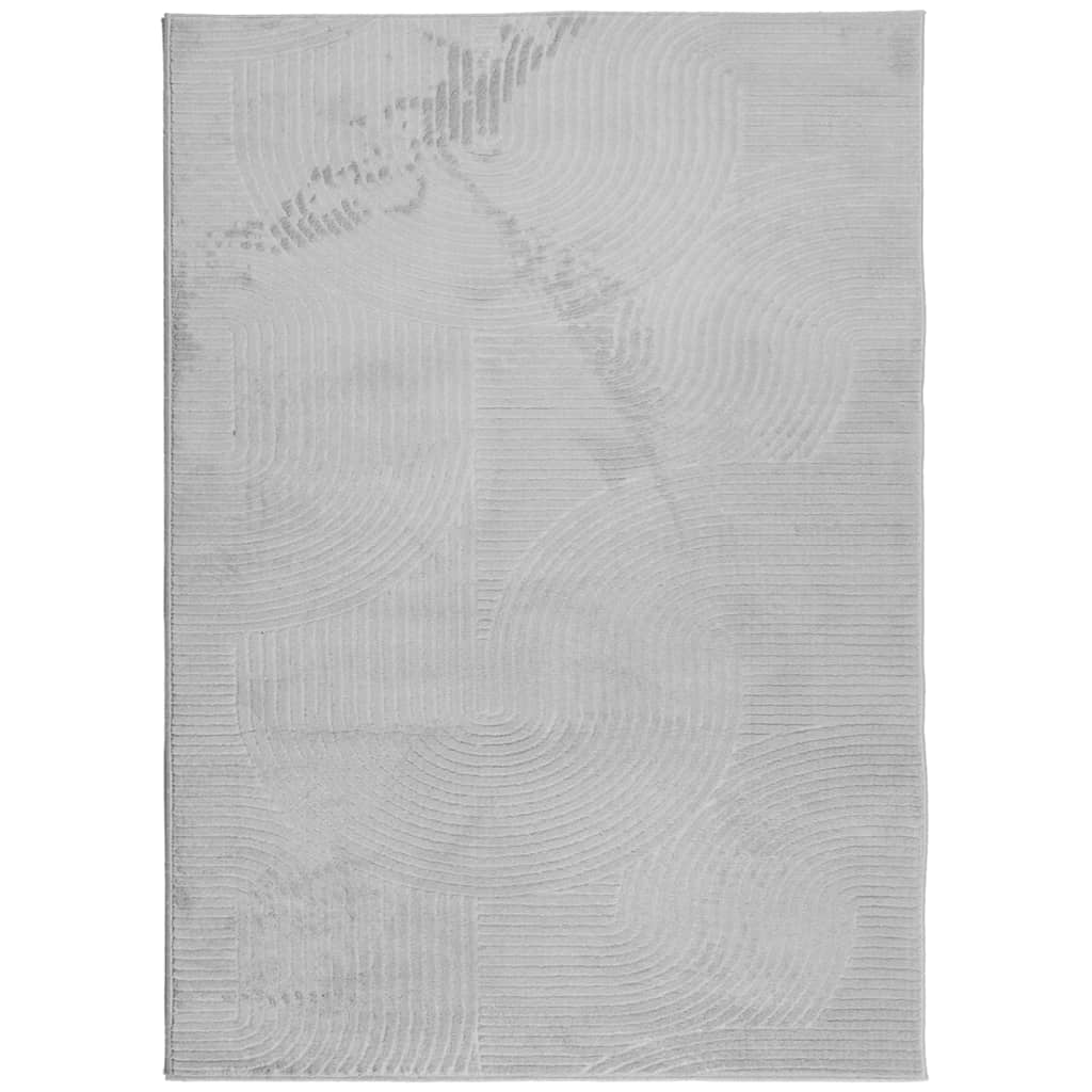 Vidaxl Alfombra Pelo Corto Look Escandinavo IZA 240x340 Cm - Color Antracita, Crema, Gris