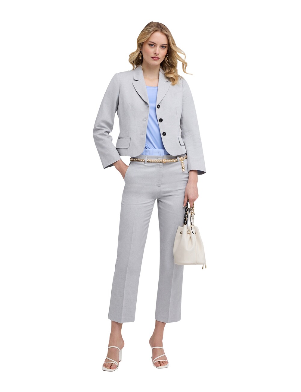 Motivi - Pantalones chino de talle alto
