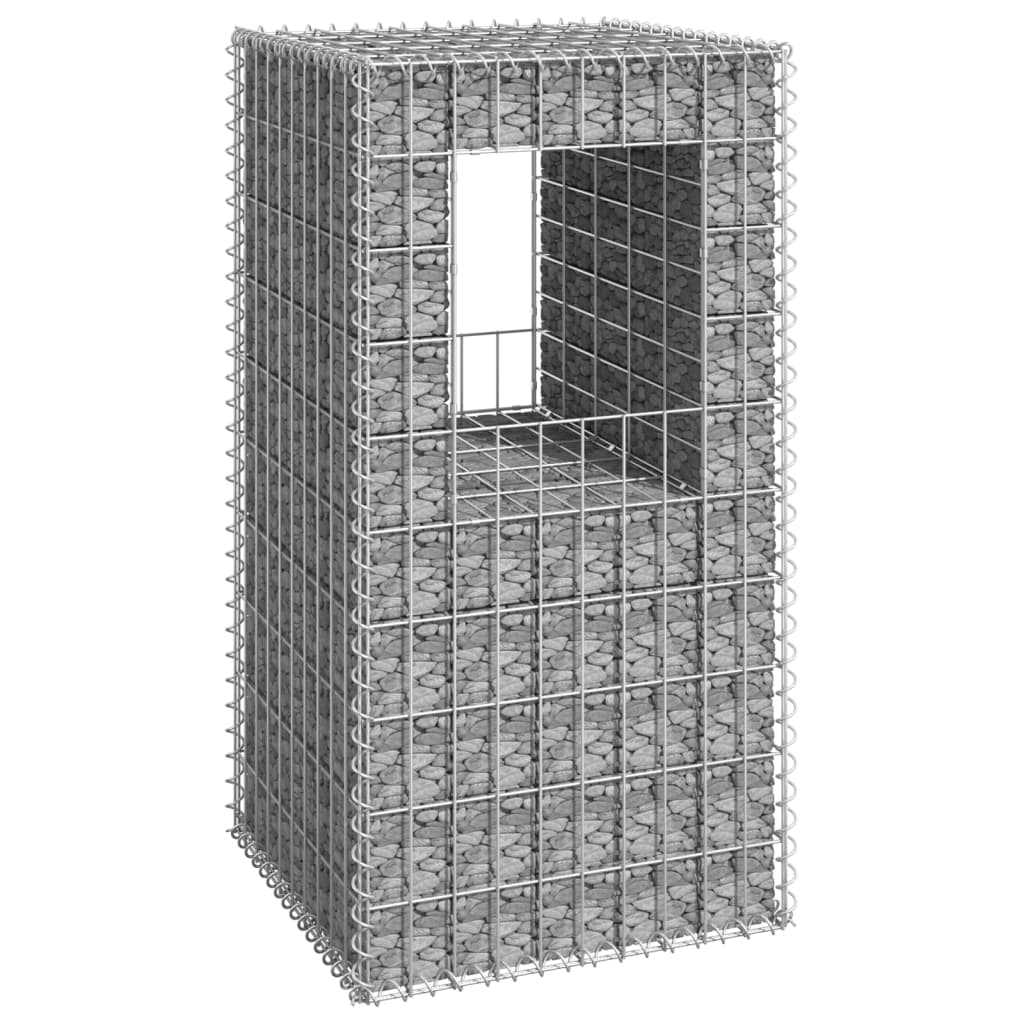 vidaXL Cesta Poste de Gaviones de Hierro Patio Jardín Jardinera Dimensiones 40 x 40 x 60 cm,  50 x 50 x 60 cm,  40 x 40 x 100 cm y mas