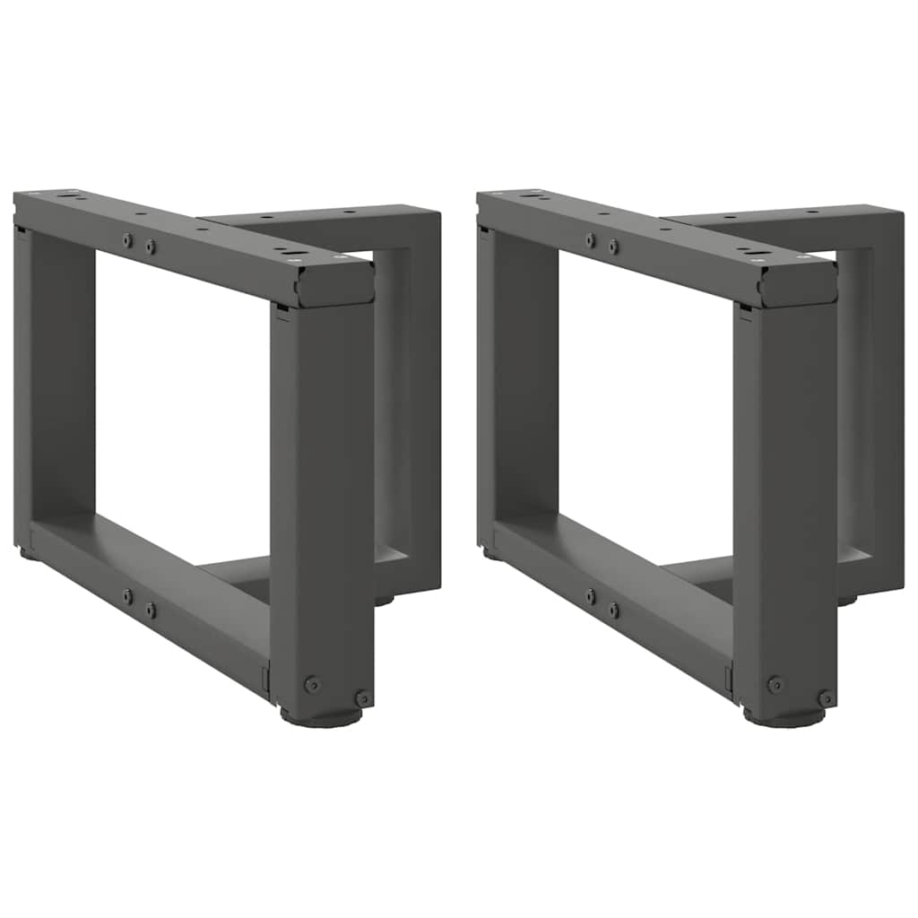 vidaXL Patas para mesa de centro en forma de T (2 unidades) 40 x 25 x (30-31) cm, acero