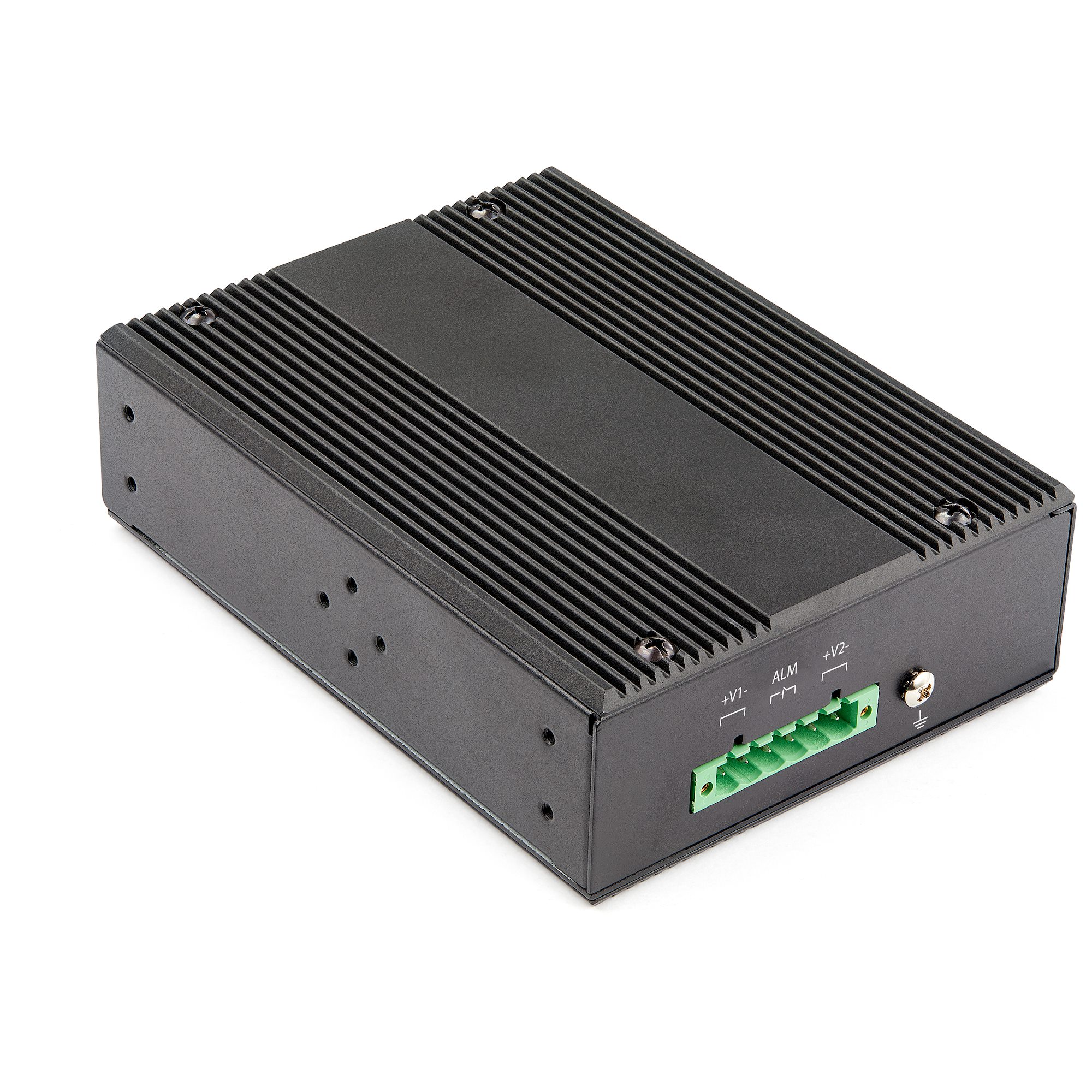 StarTech.com Switch Conmutador Industrial Ethernet Gigabit 6 Puertos - 4x RJ45 PoE - 2 Ranuras SFP PoE+ de 30W 12-48VDC DIN (IES1G52UP12V)